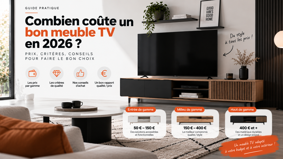 Combien coûte un bon meuble TV en 2026 ?