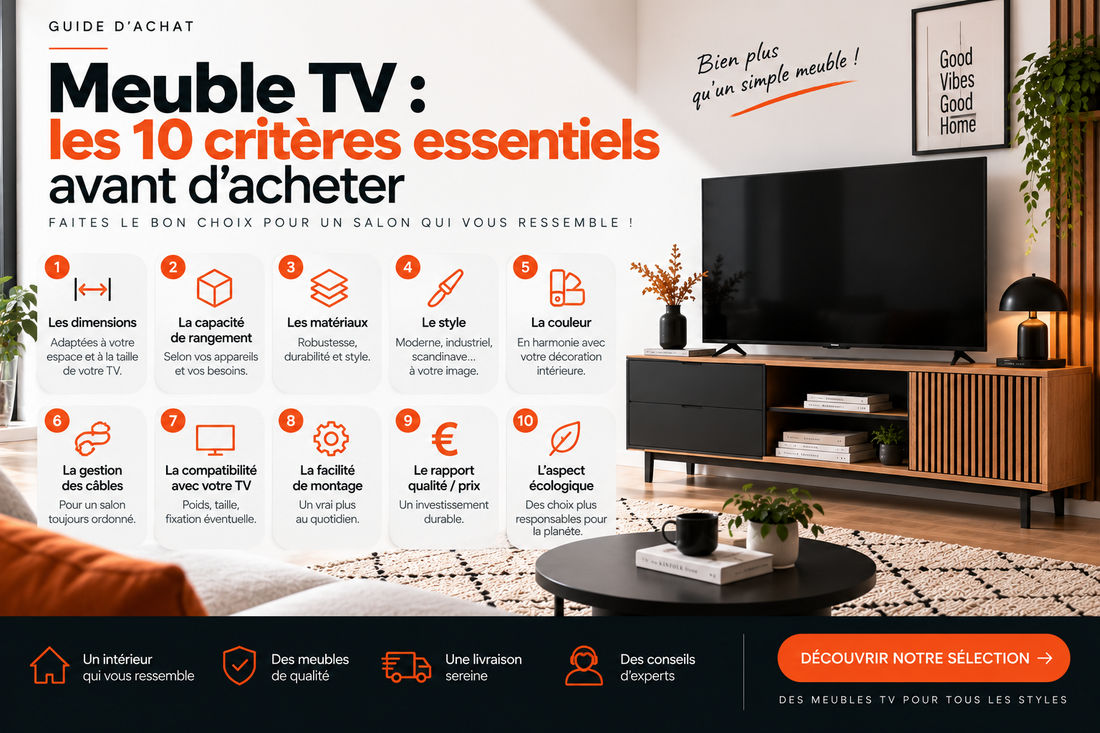 Meuble TV : les 10 critères essentiels avant d'acheter