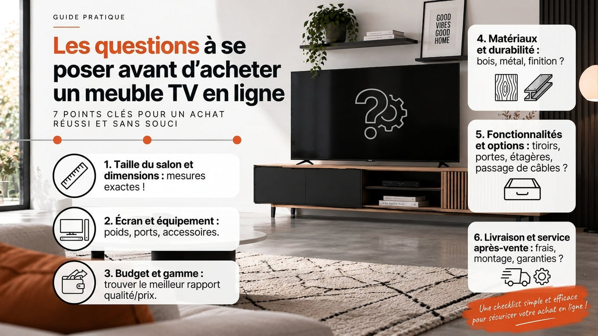 Les questions à se poser avant d'acheter un meuble TV en ligne