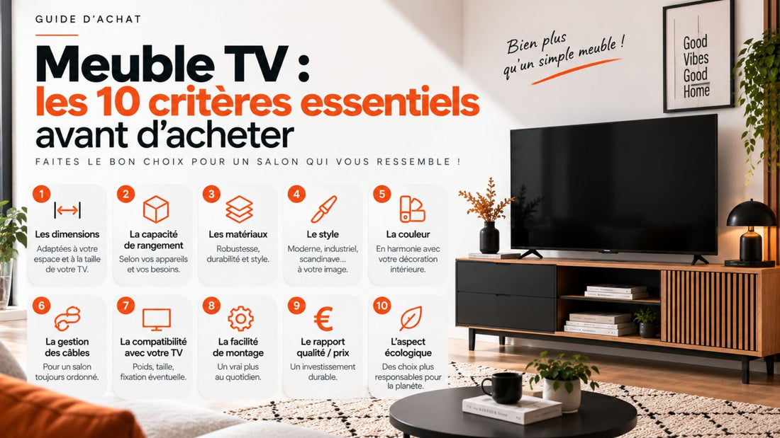 Meuble TV double usage salon/bureau : nos recommandations