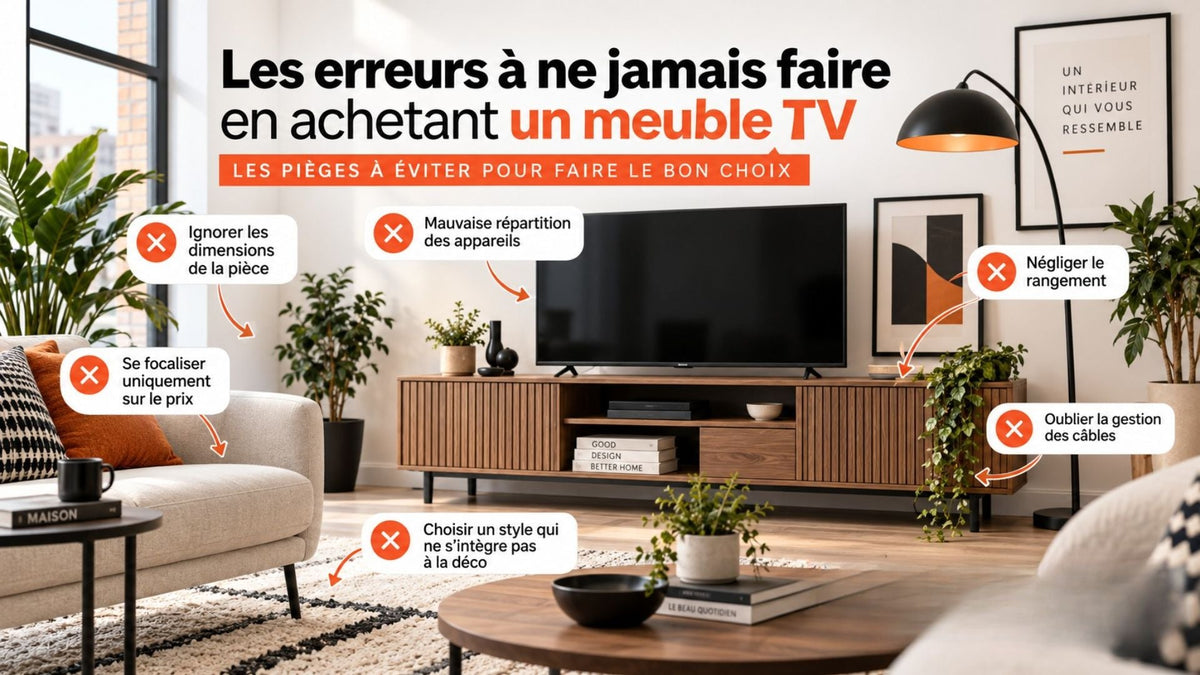 Les erreurs à ne jamais faire en achetant un meuble TV