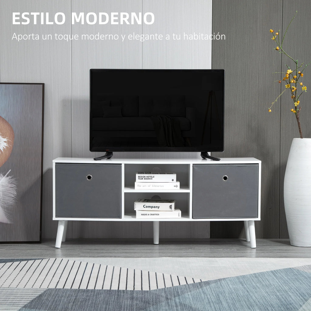 Meuble TV Blanc et Gris