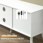 Meuble TV Blanc et Gris
