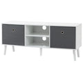 Meuble TV Blanc et Gris