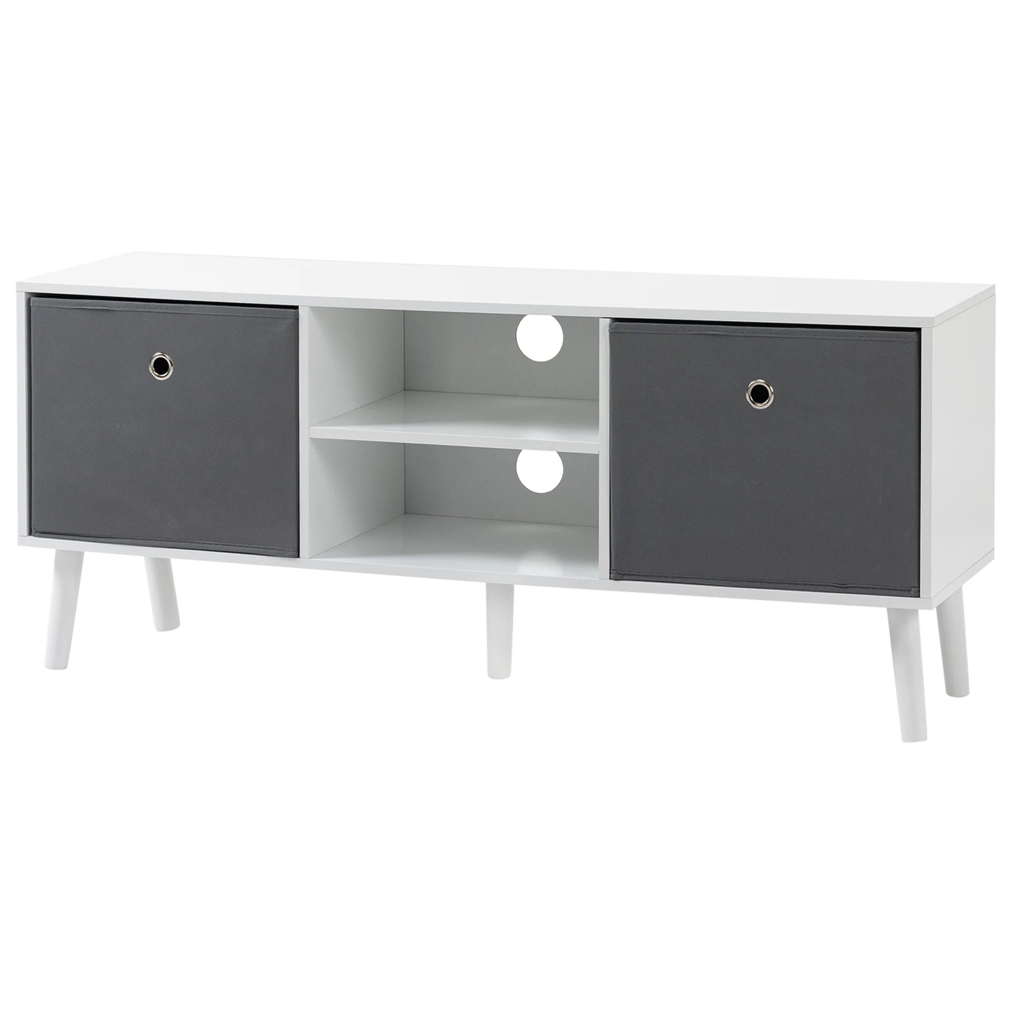 Meuble TV Blanc et Gris
