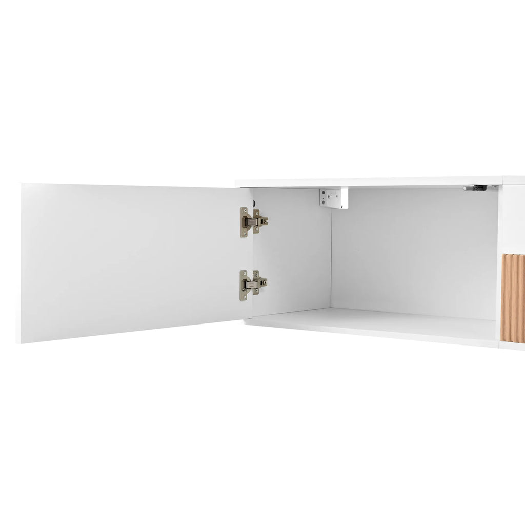 meuble TV Blanc Laqué 180 cm