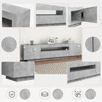 Meuble TV Gris Béton