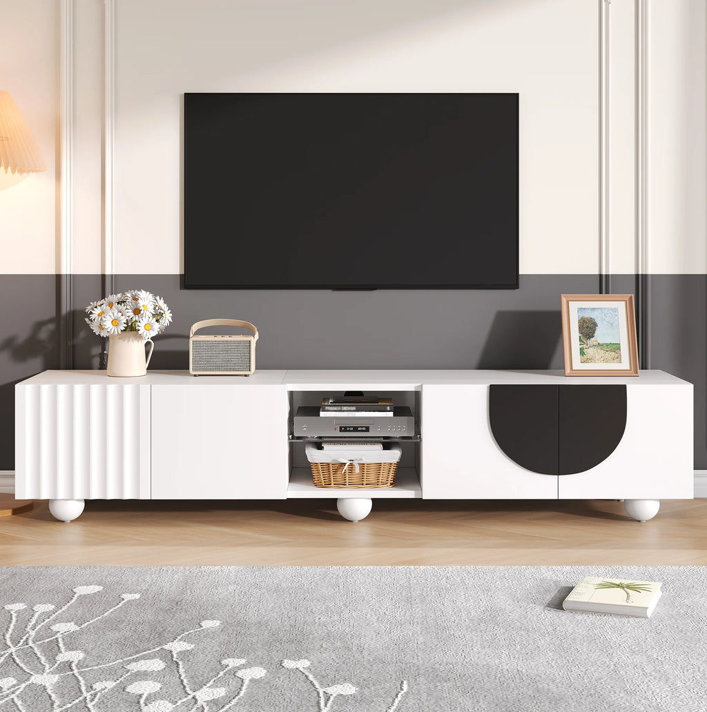 Meuble TV Blanc Noir