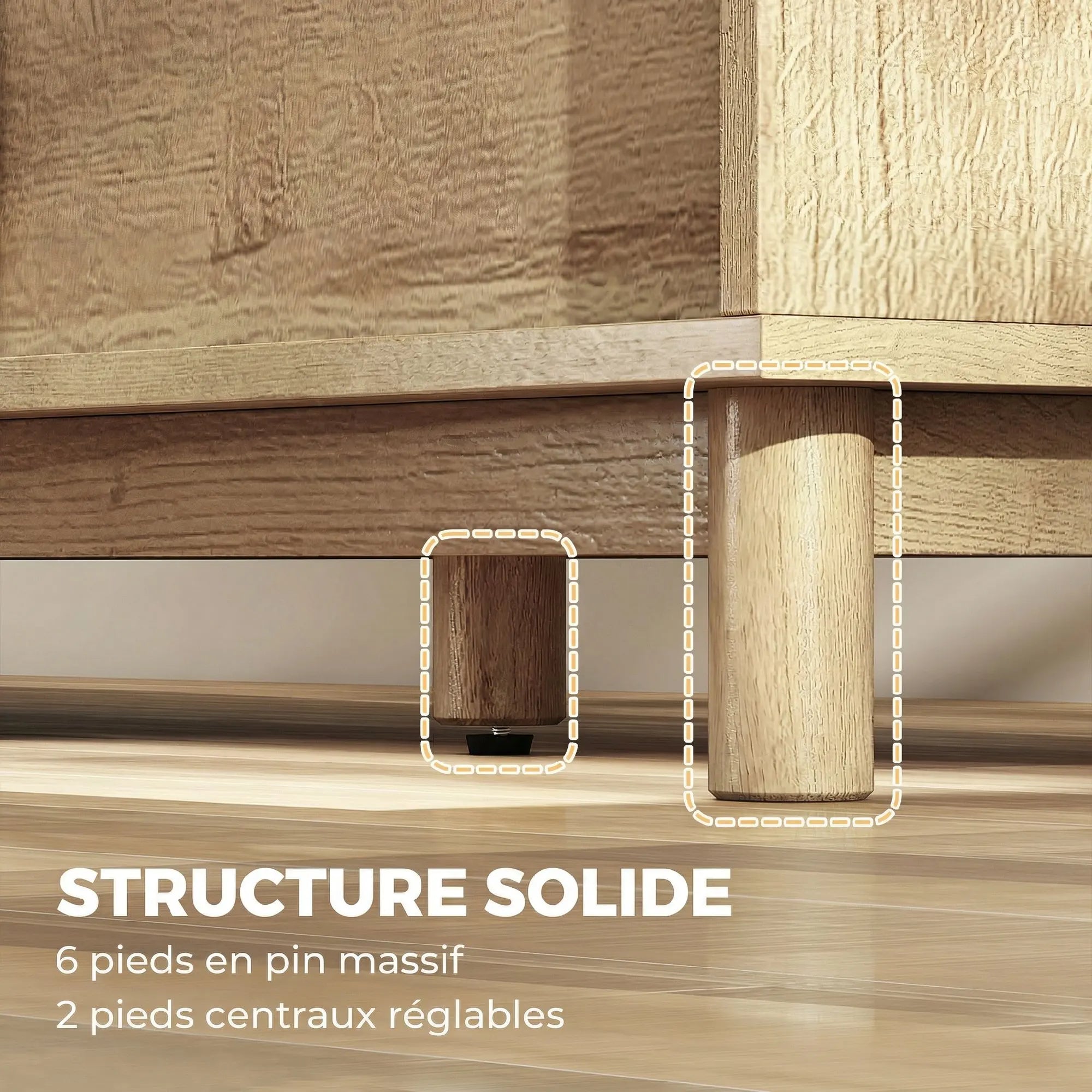 Meuble tv en rotin