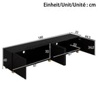 Meuble TV Noir 180 cm