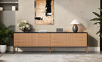 Meuble TV Noir et Bois 180 cm