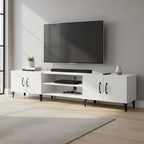 Meuble tv blanc laqué