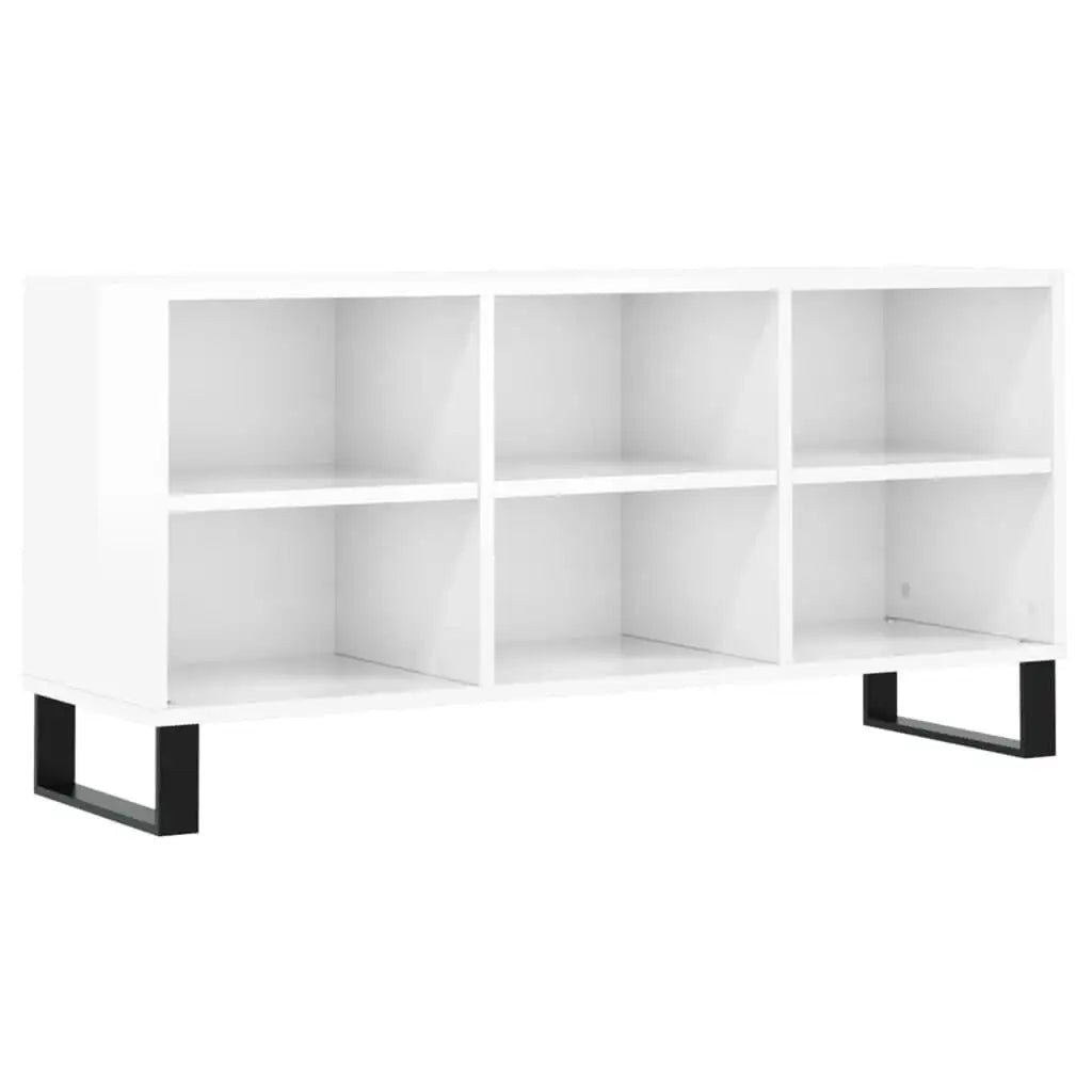 Petit Meuble TV Blanc et Bois