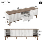 Meuble TV Blanc et Bois