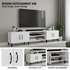 Meuble tv blanc laqué