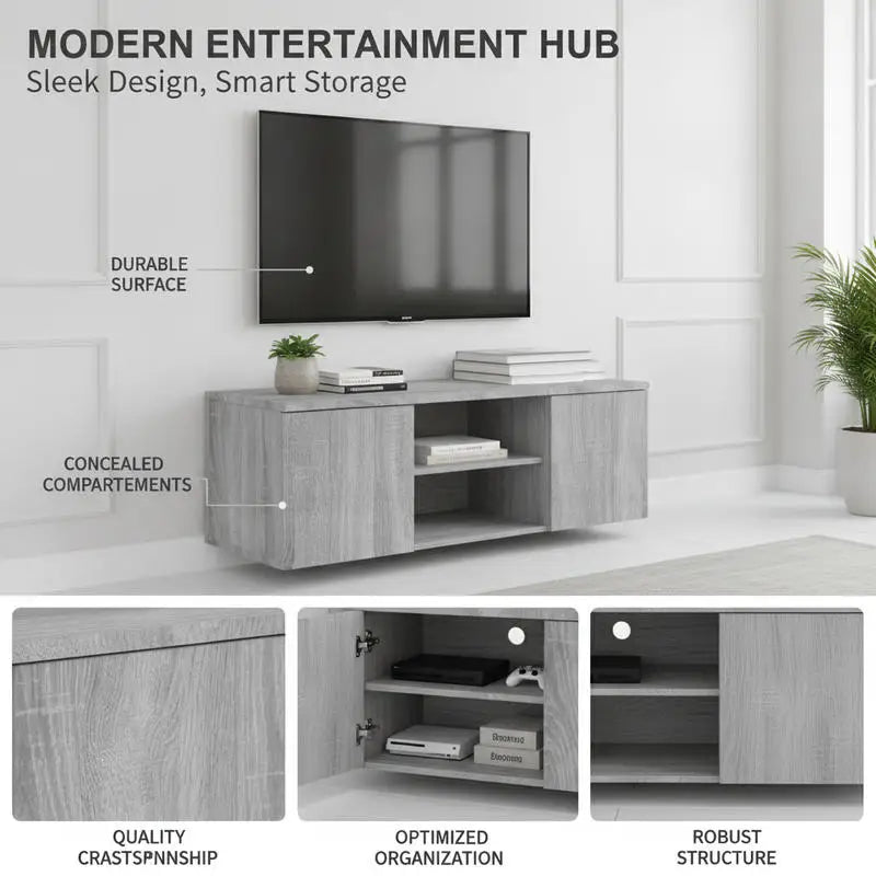 Meuble TV en Bois Gris