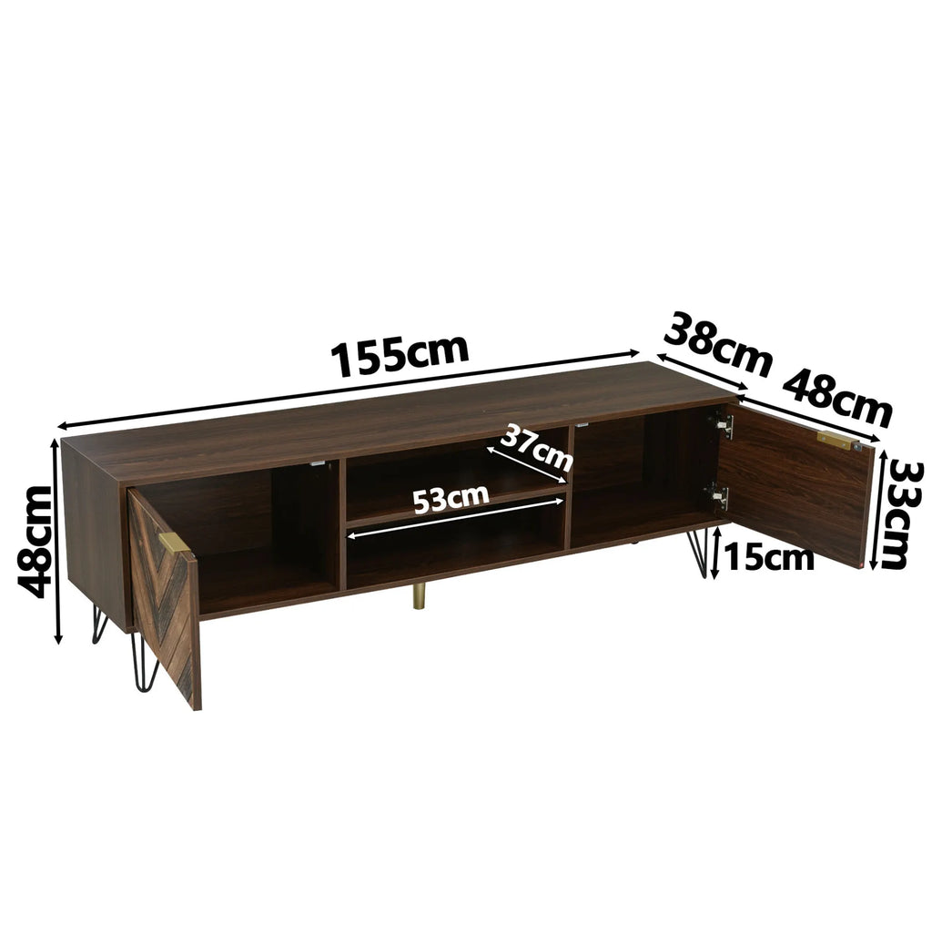 Meuble tv bois marron