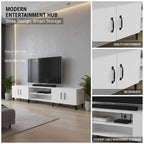 Meuble tv blanc laqué