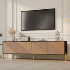 Meuble TV Noir et Bois 180 cm