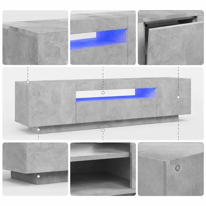 Meuble TV Gris Béton