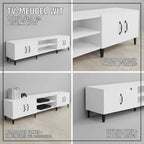 Meuble tv blanc laqué