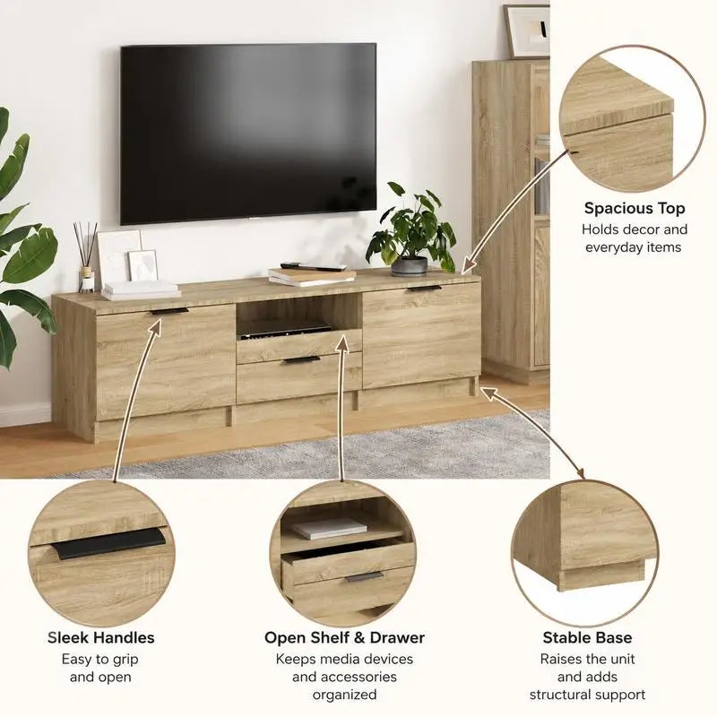 meuble tv bas bois