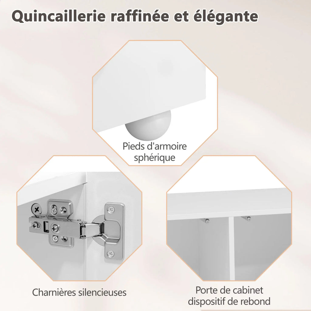 Meuble TV Blanc Noir