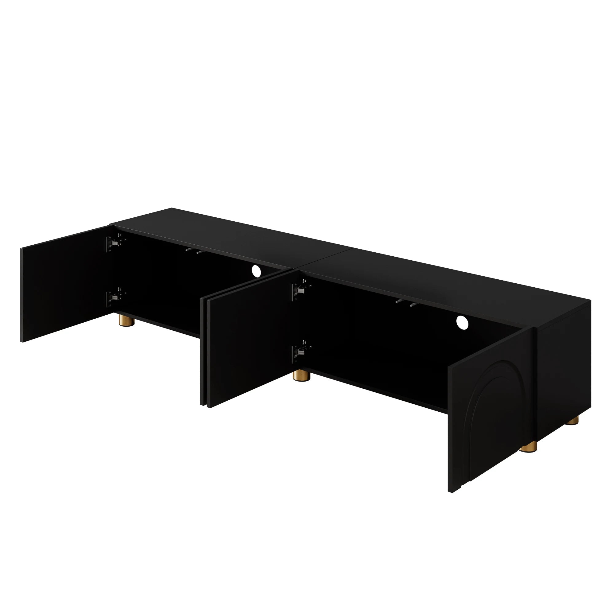 Meuble TV Noir 180 cm