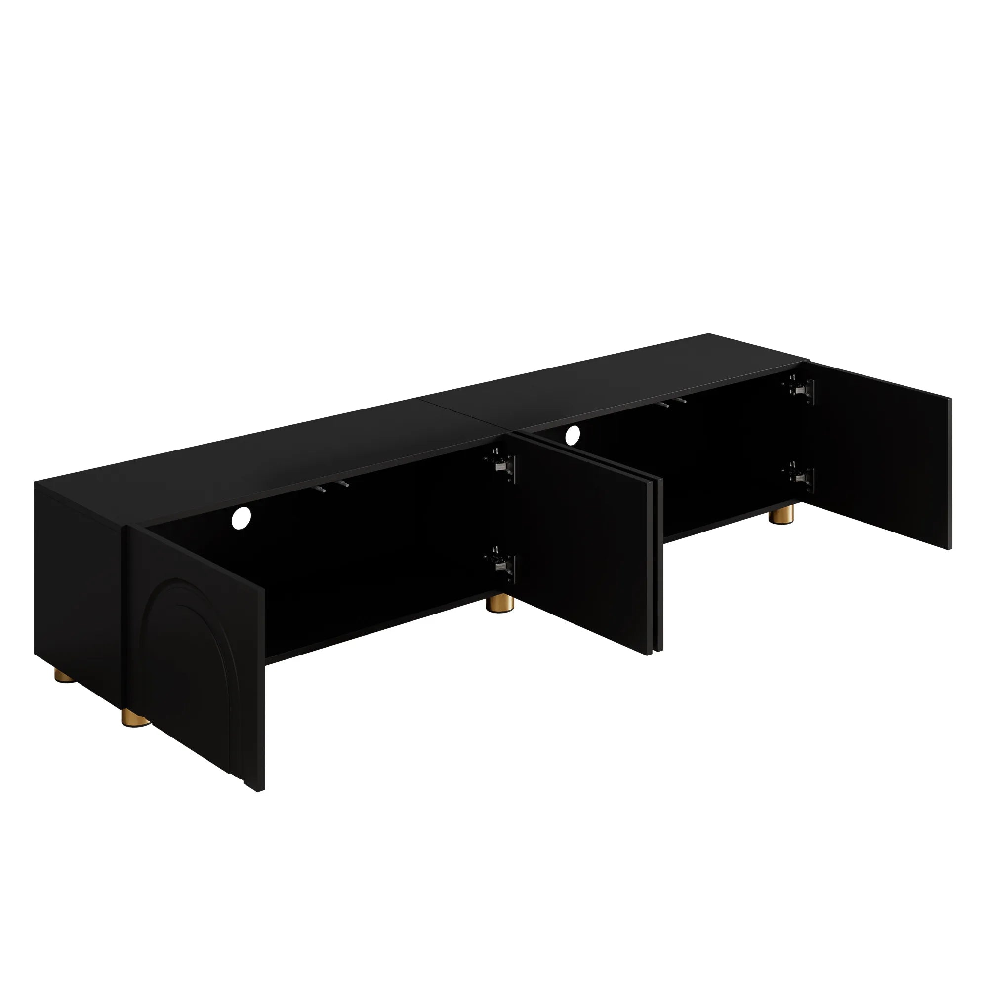 Meuble TV Noir 180 cm