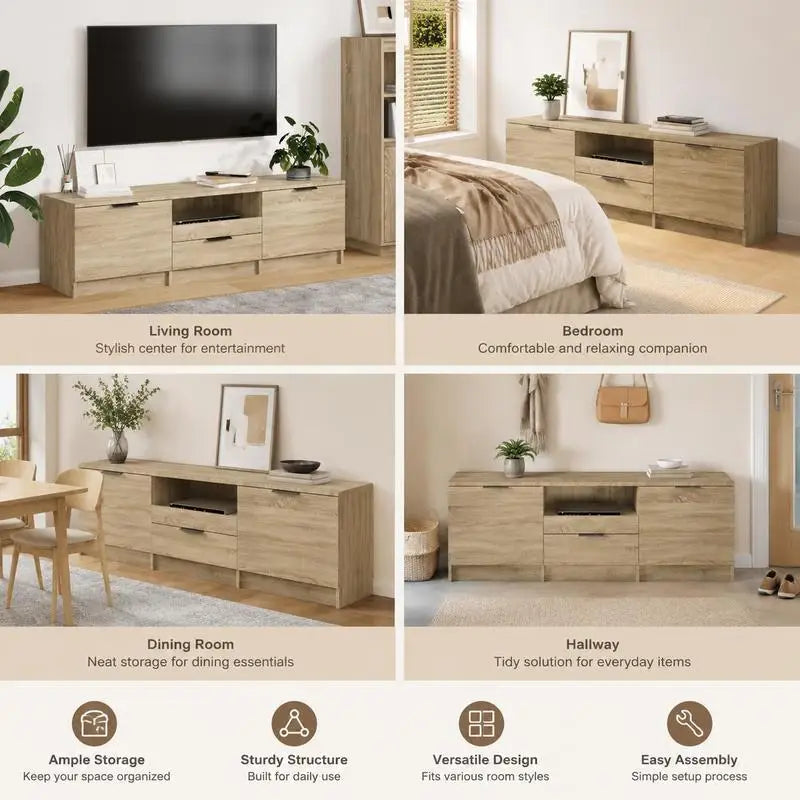 meuble tv bas bois