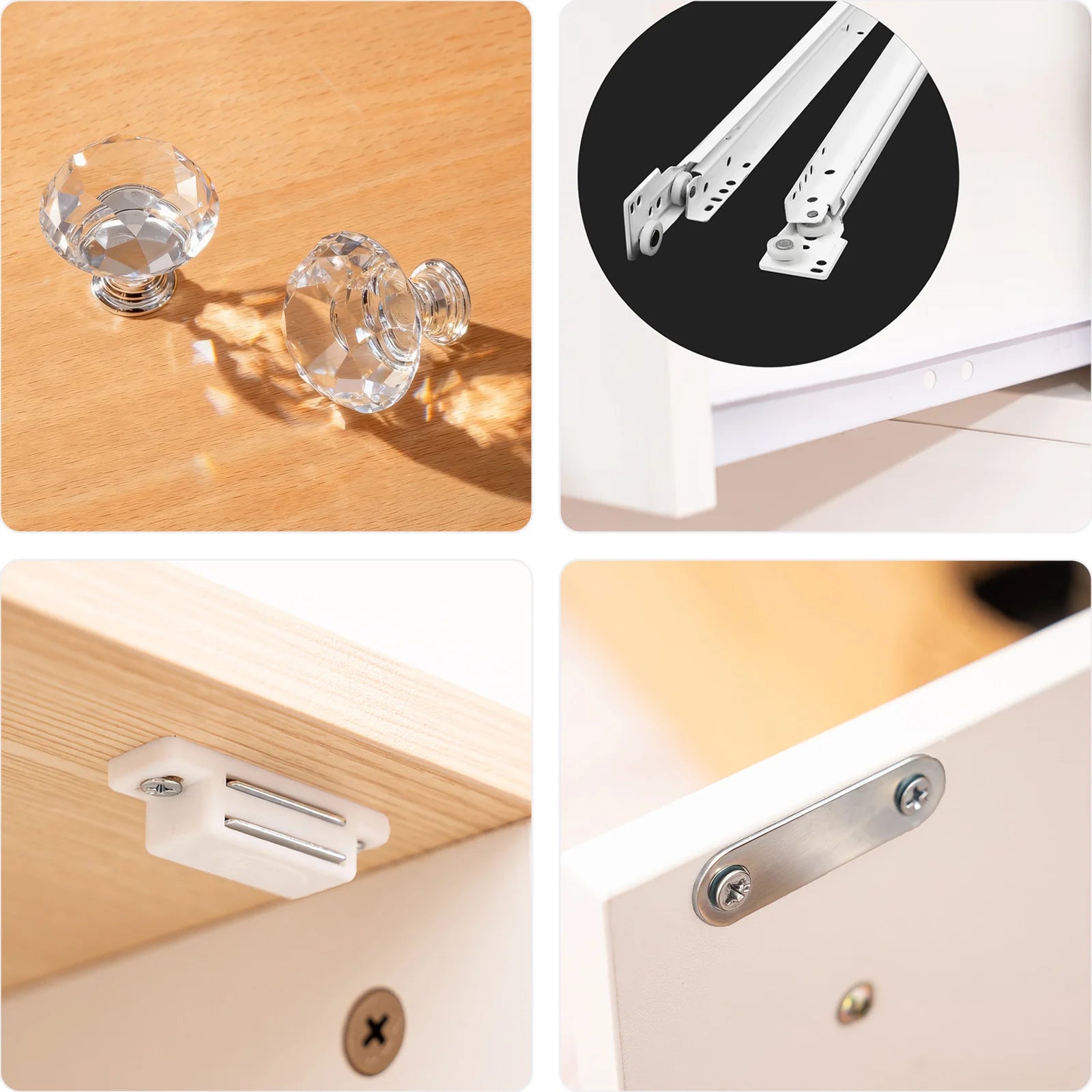Meuble TV Blanc et Bois 160 cm