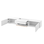 meuble TV Blanc Laqué 180 cm