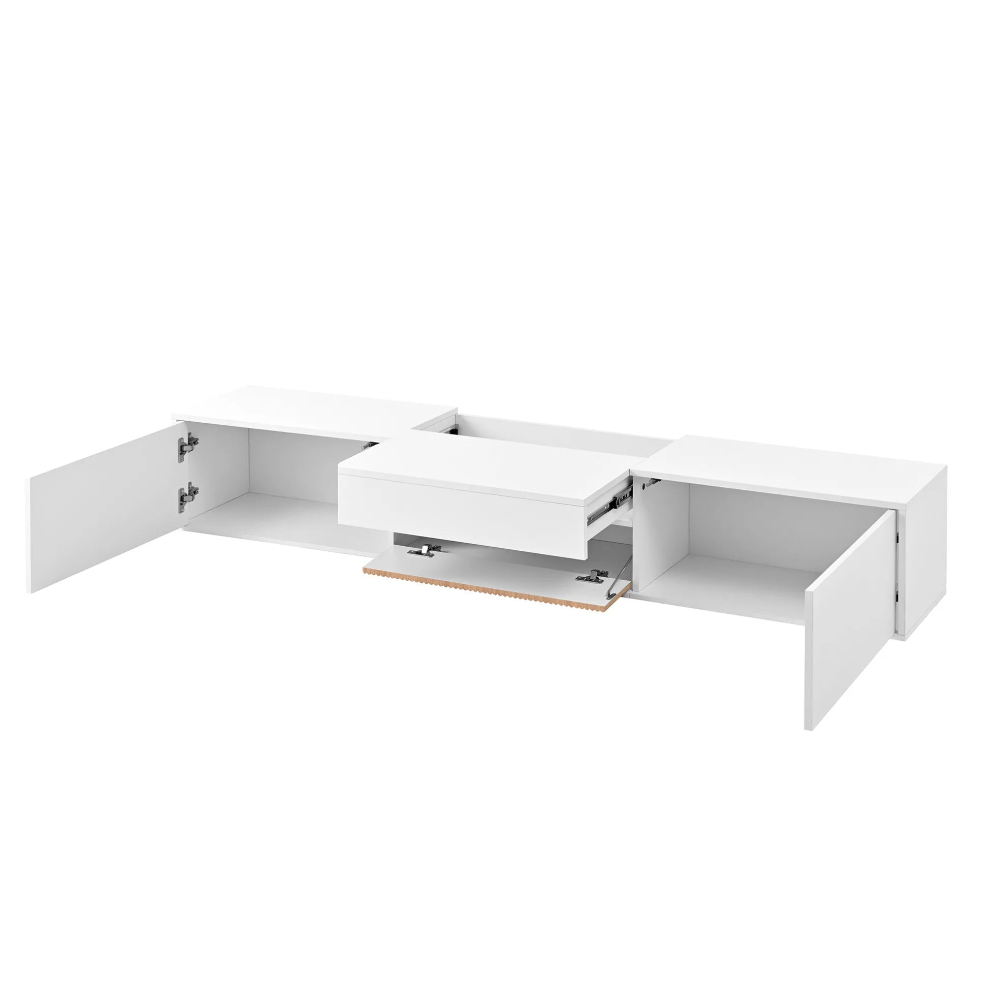 meuble TV Blanc Laqué 180 cm