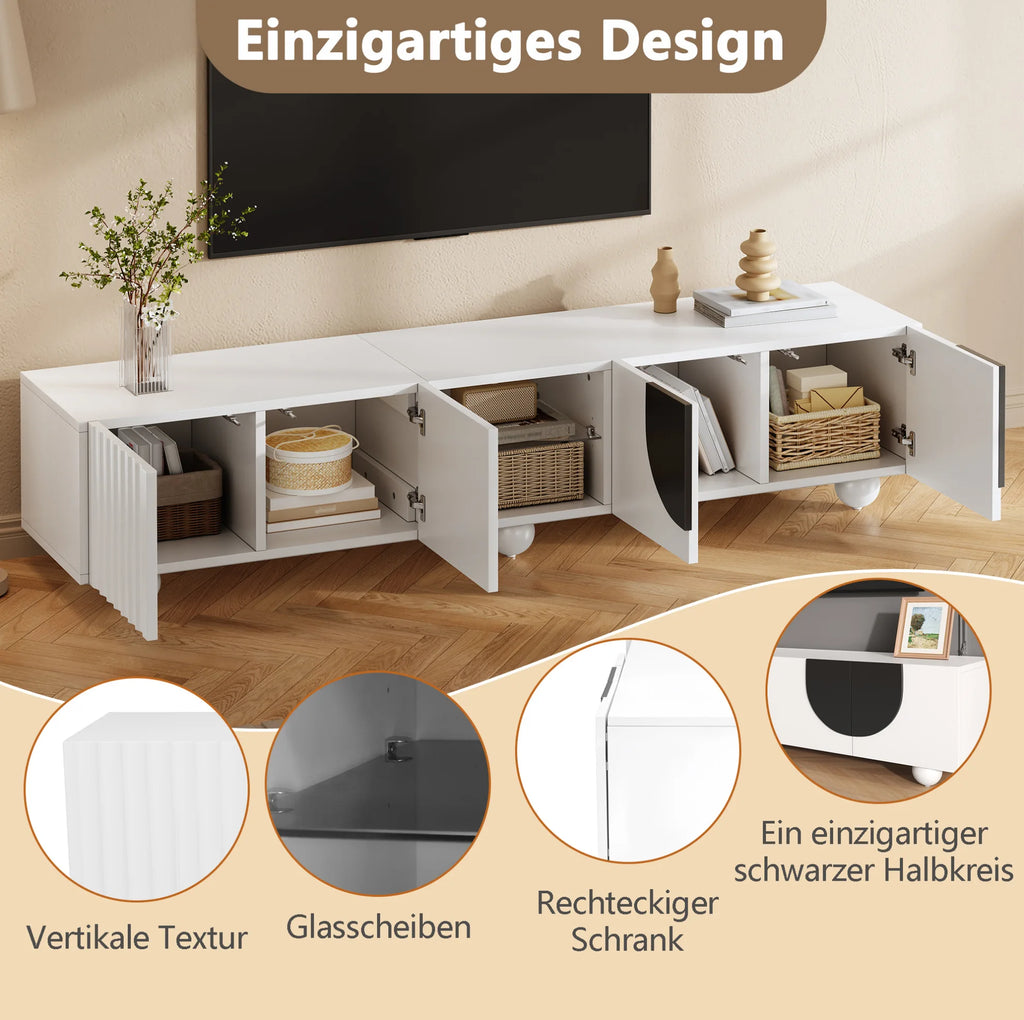 Meuble TV Blanc Noir