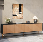 Meuble TV Noir et Bois 180 cm