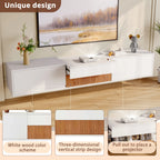 meuble TV Blanc Laqué 180 cm