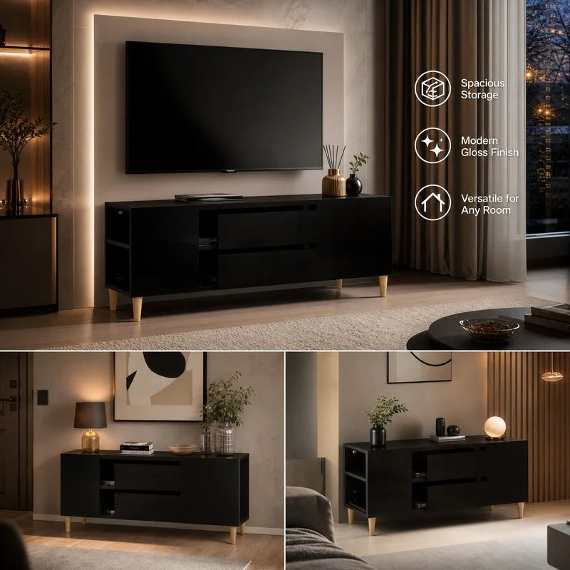 Meuble TV 100 cm Noir