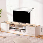 Meuble TV Blanc et Bois 160 cm
