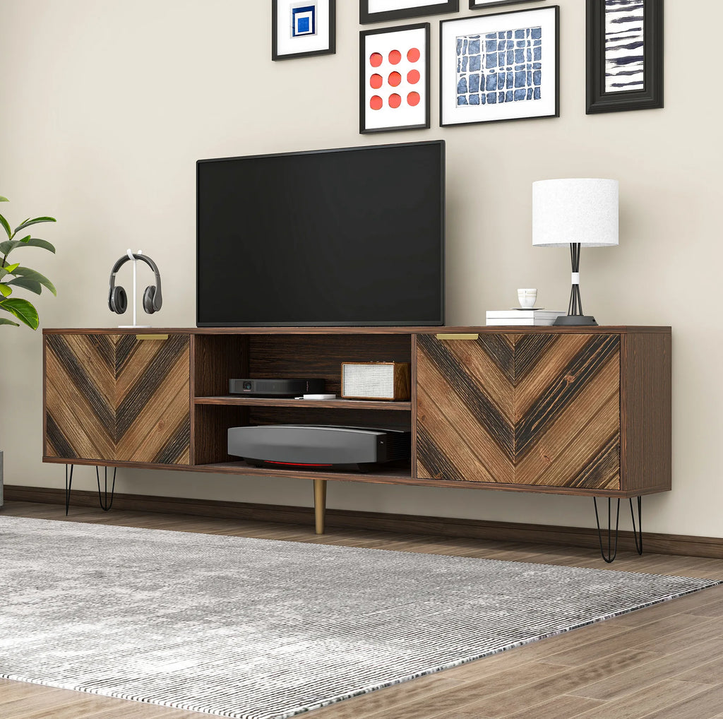 Meuble tv bois marron