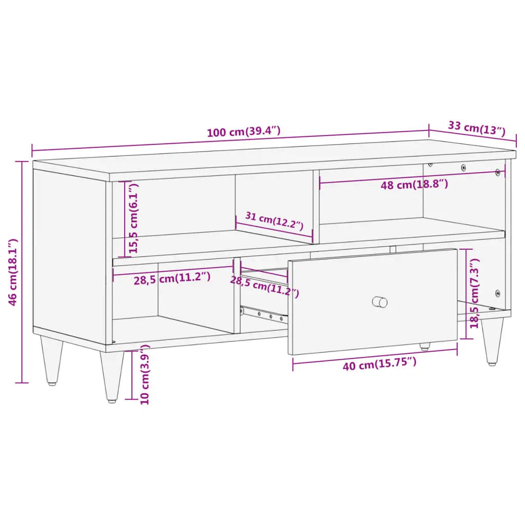 Meuble TV Largeur 100 cm