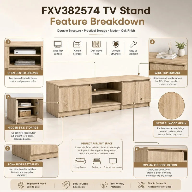 Meuble tv 140 cm Bois
