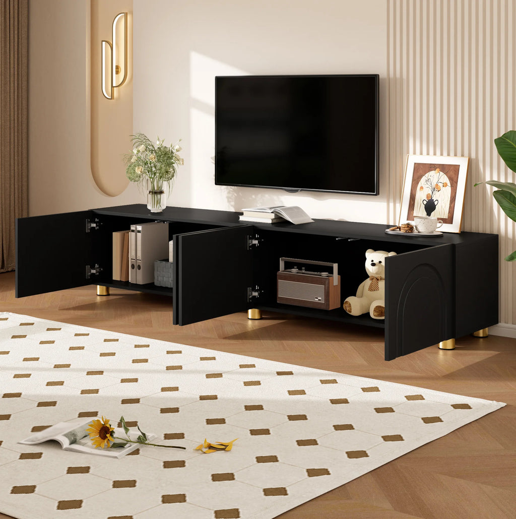 Meuble TV Noir 180 cm