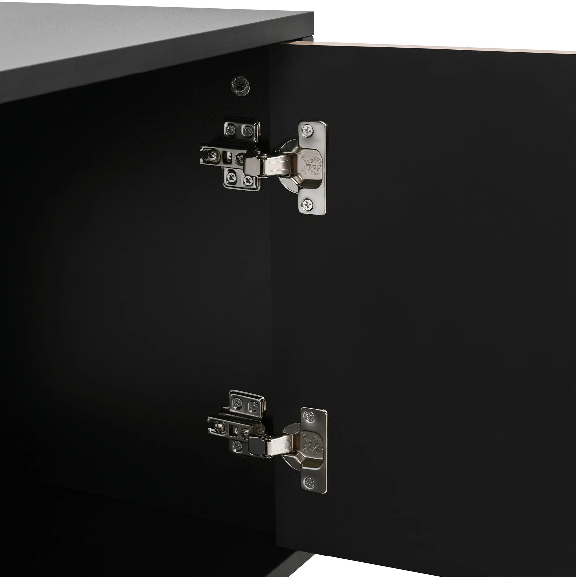 Meuble TV Noir et Bois 180 cm