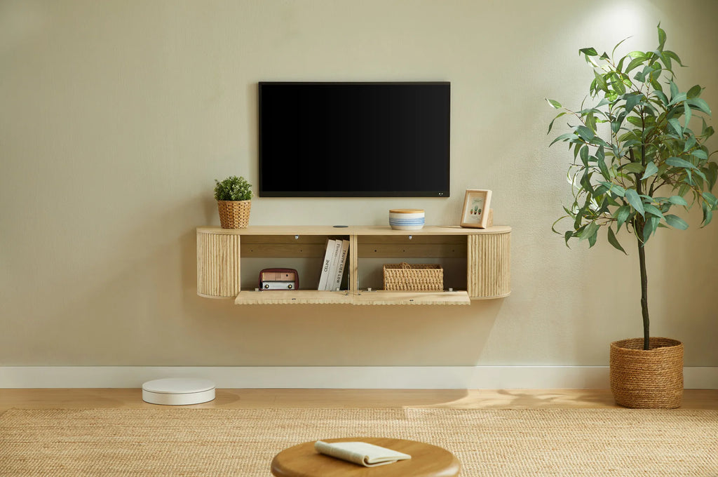 Meuble TV Suspendu 160 cm Bois