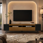 Meuble TV noir et bois