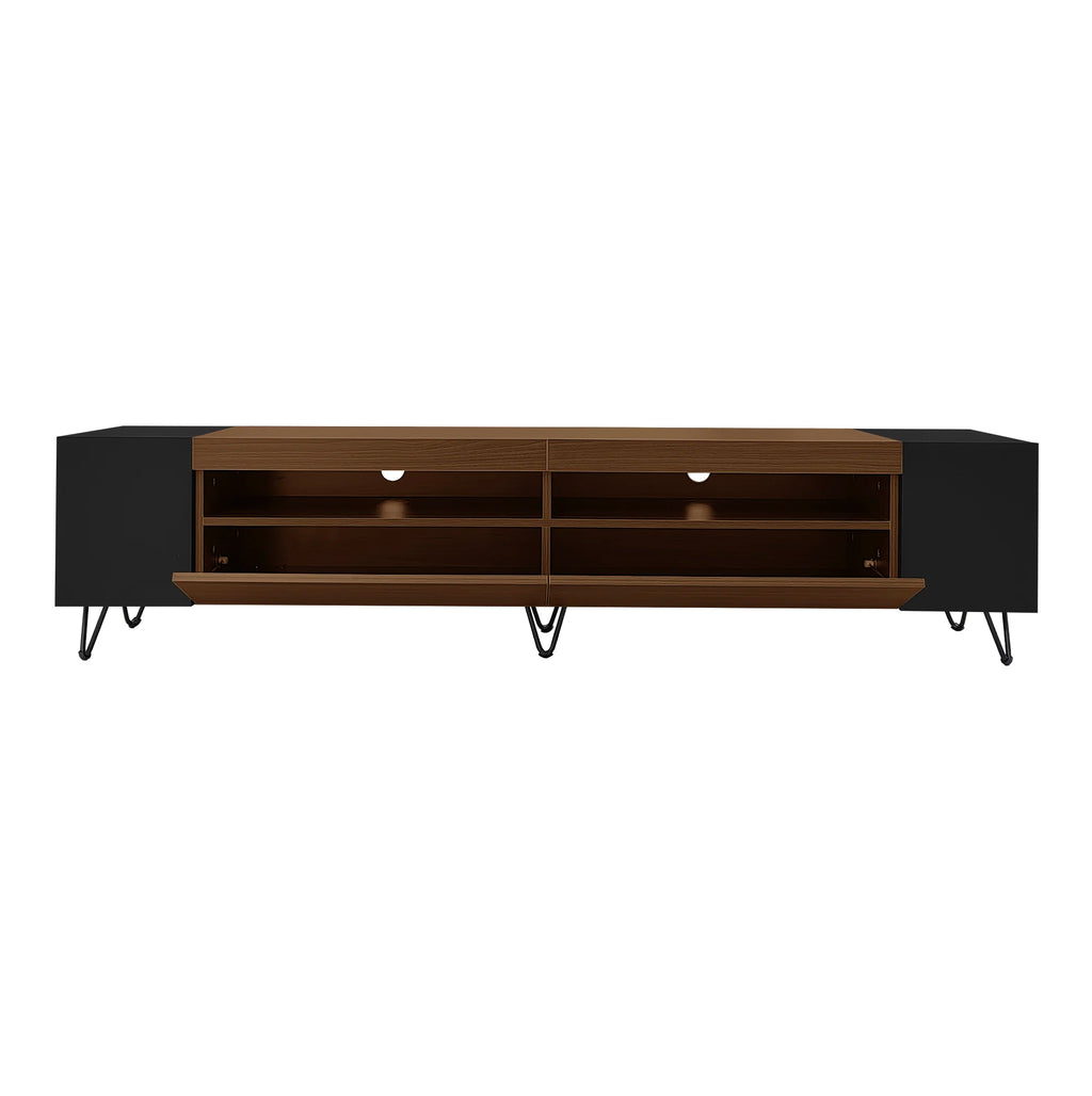Meuble TV noir et bois