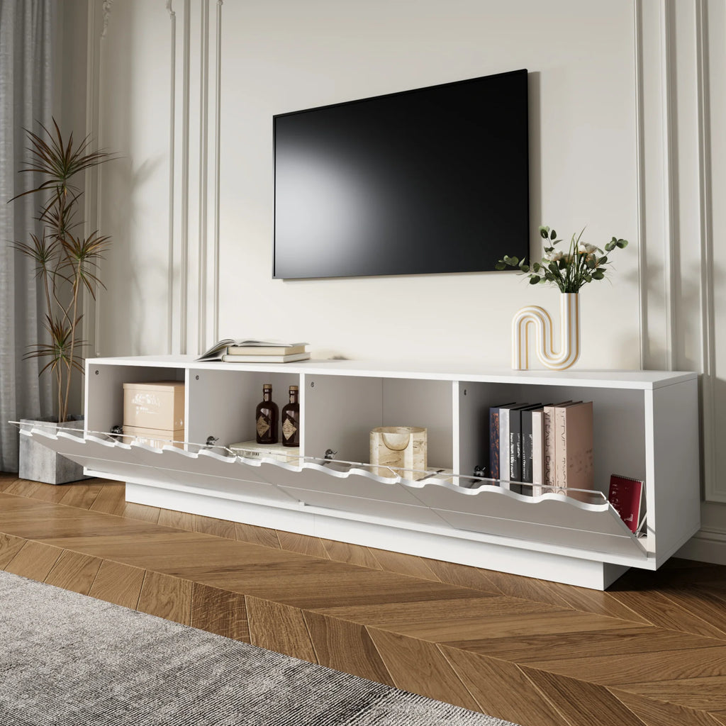 Meuble TV Blanc Laque