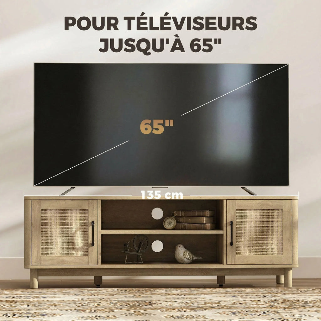 Meuble tv en rotin