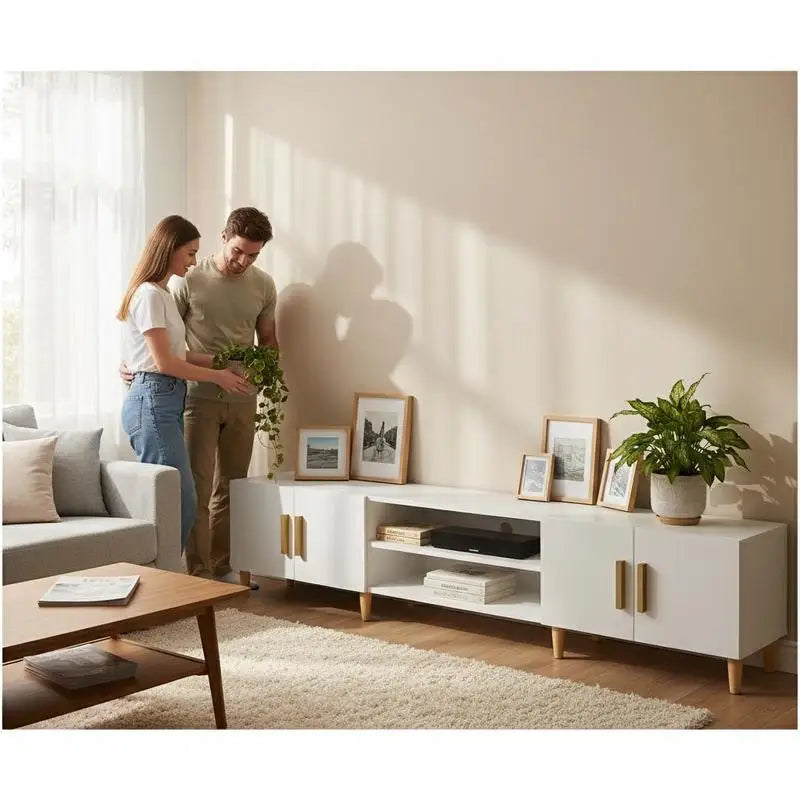 Meuble TV 180 cm Blanc