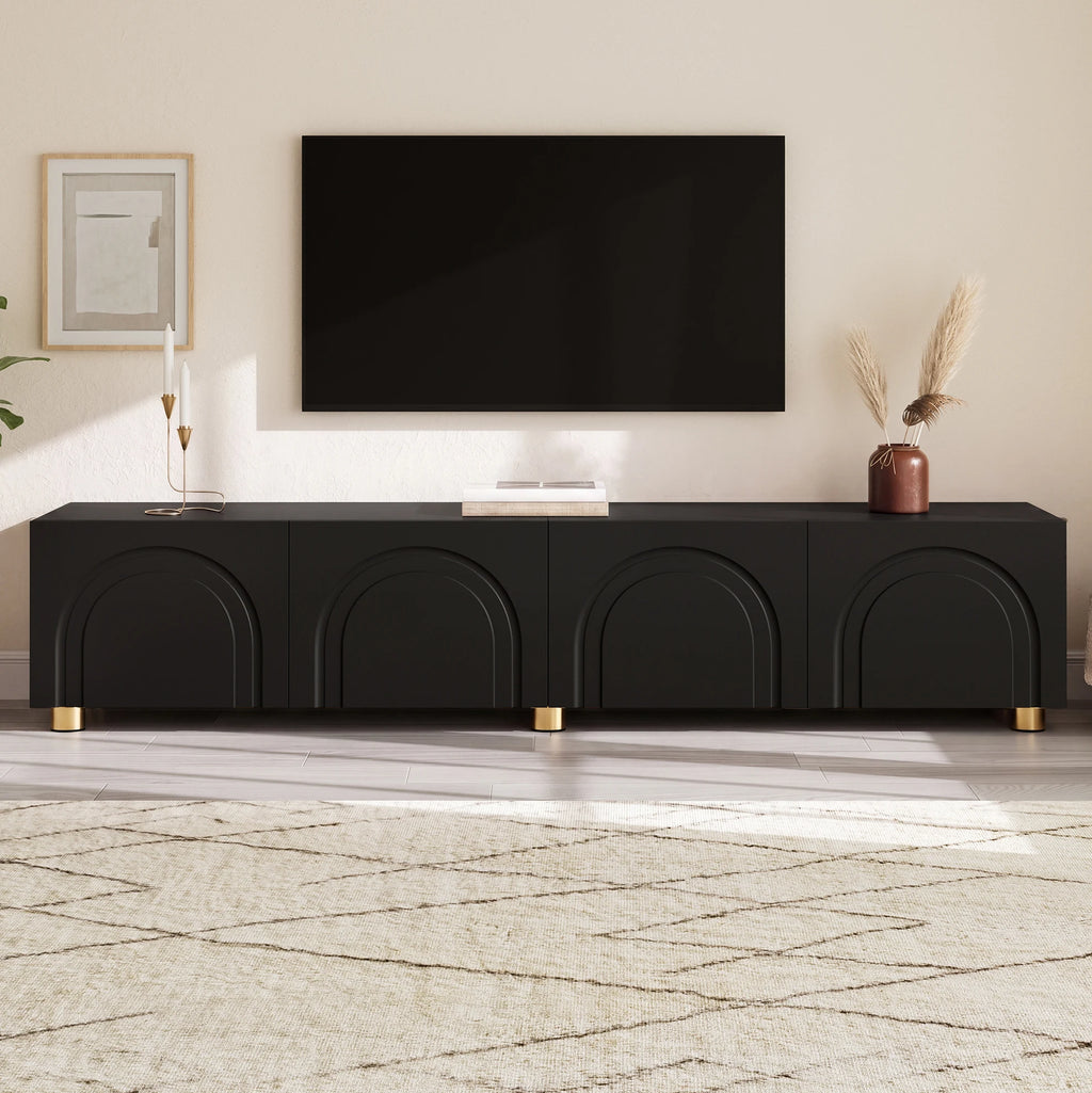 Meuble TV Noir 180 cm